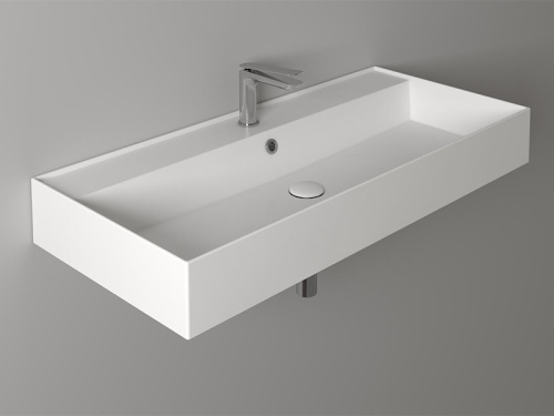 Раковина из санфаянса Simas AG 101 bia 101х46 подвесная цвет белый